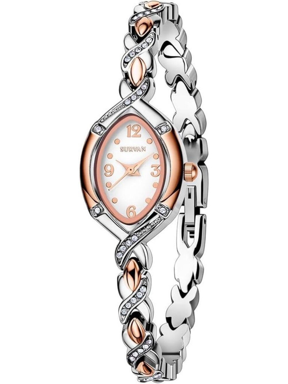 Women's Silver Ladies Bracelet Quartz Stainless Steel Luxury Dress Wrist Watch